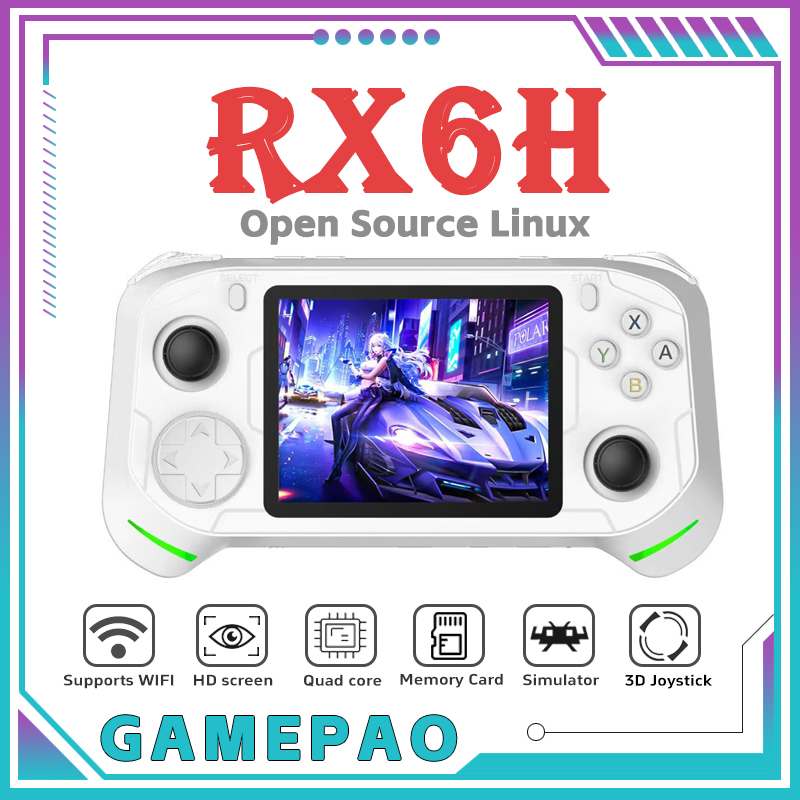 Gaming Console Linux - Open Source RX6H Retro Handheld-Videospielkonsole Linux-System