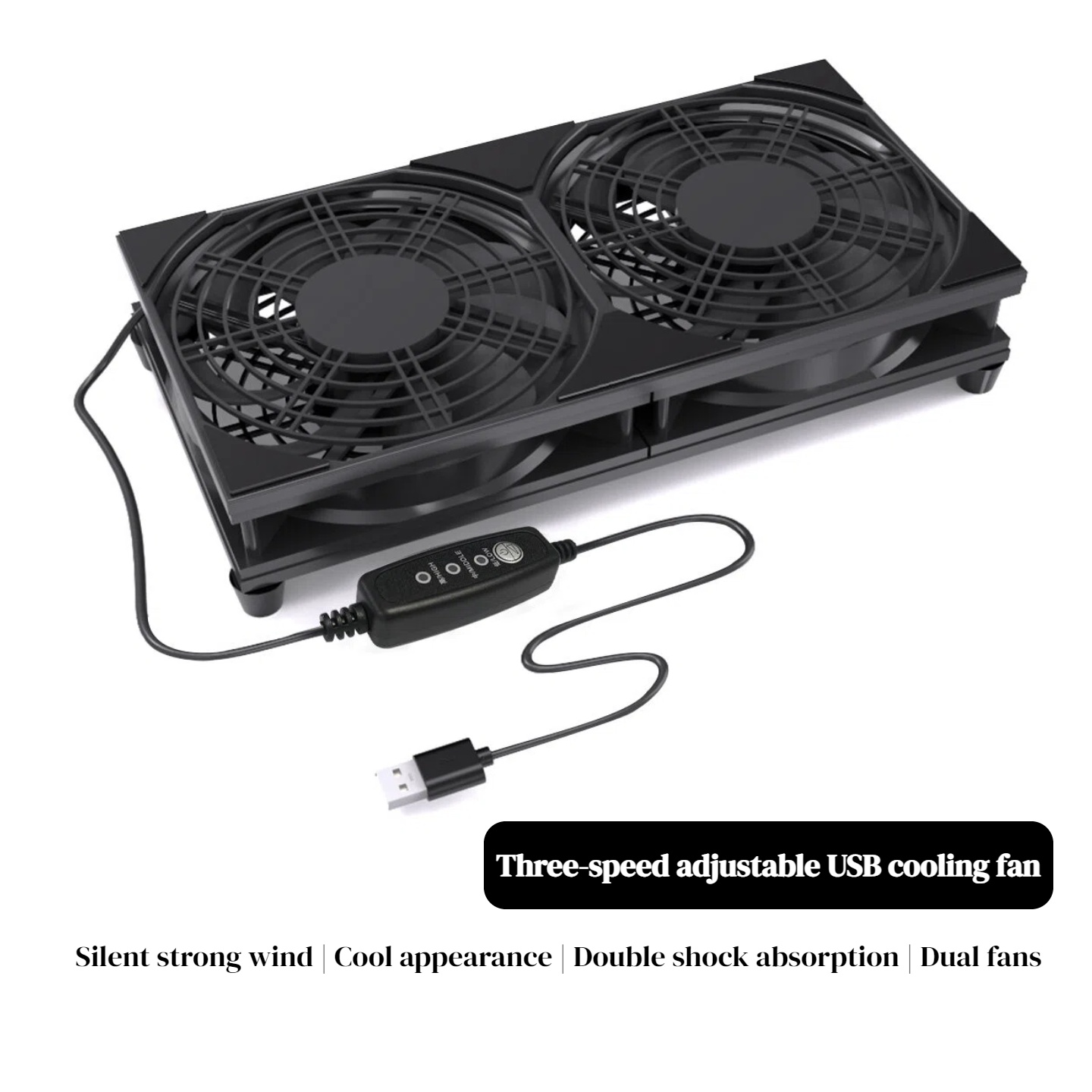 Gaming Console With - Dualer USB-Lüfter mit 3-Stufen-Geschwindigkeitsregelung | 5V