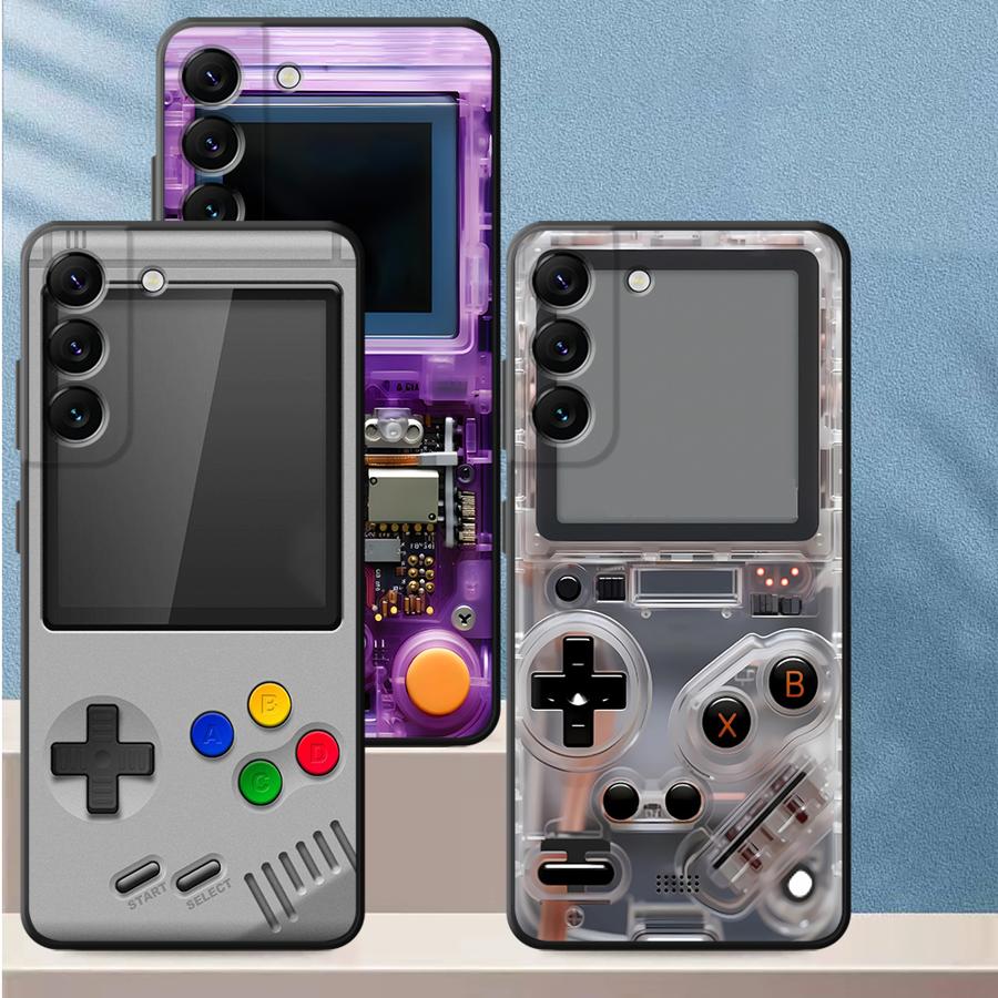 Gaming Console With - Lila Gaming-Konsolen Handyhülle für Samsung Galaxy