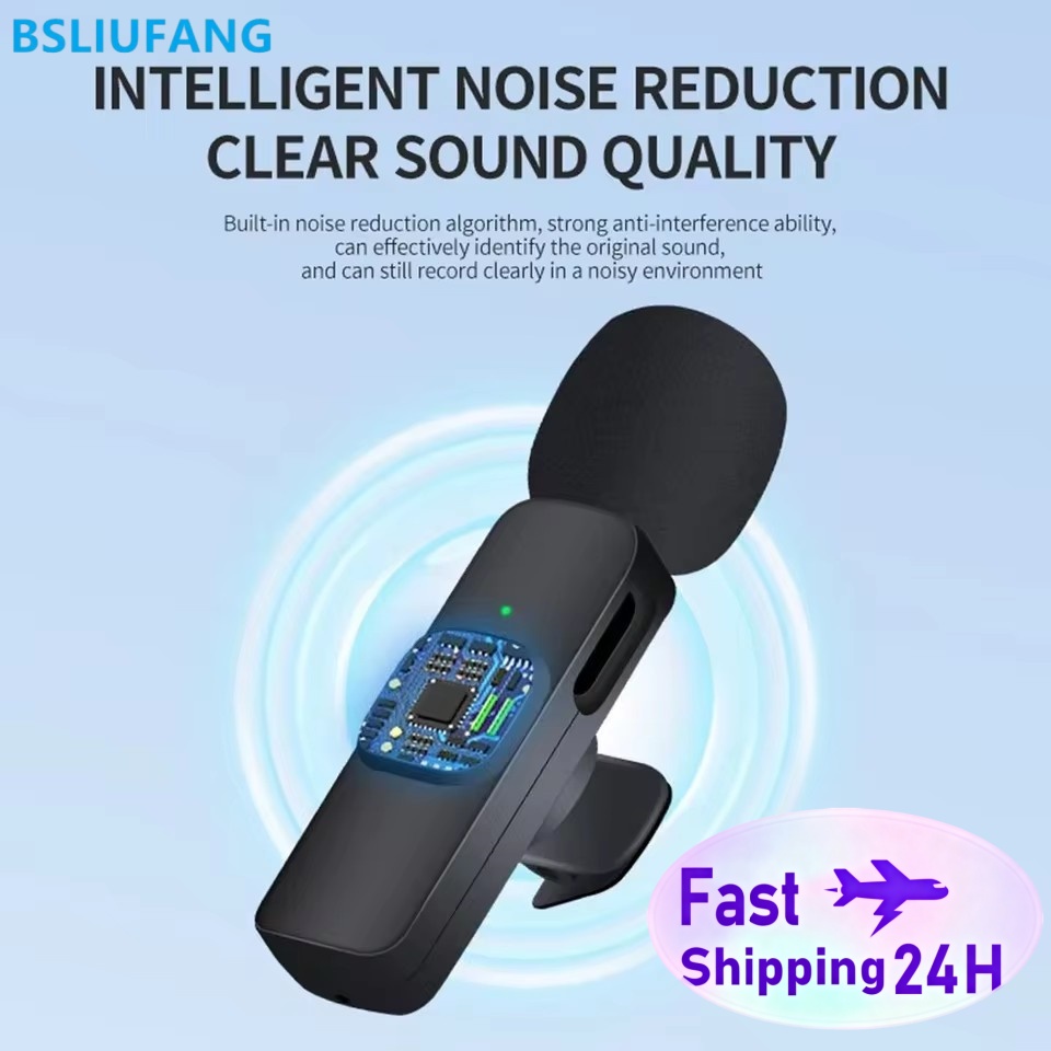 Gaming Console For Your Phone - BSLIUFANG Drahtloses Bluetooth-Mikrofon, tragbare Audio-Video-Aufnahme, Mini-Mikrofon