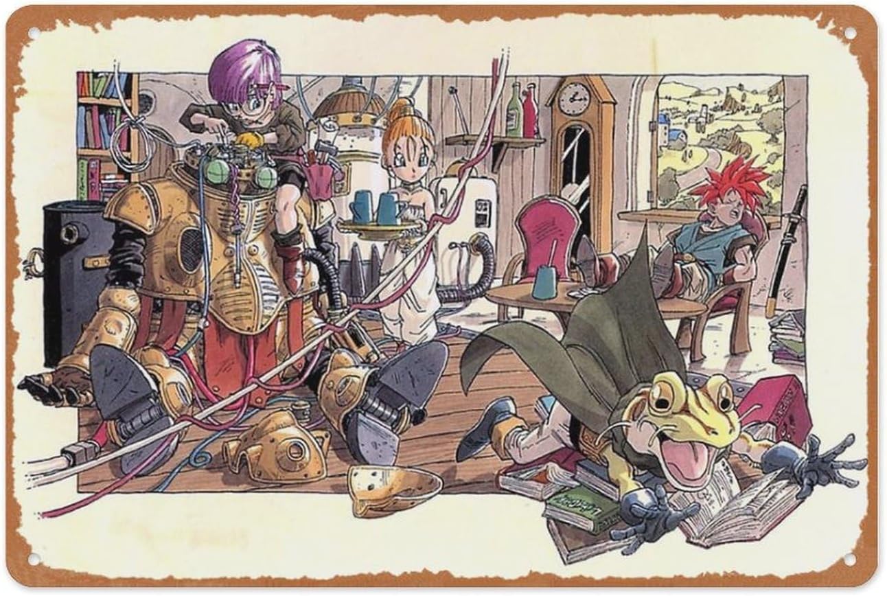Gaming Console With - Retro Game Metallschild – Chrono Trigger