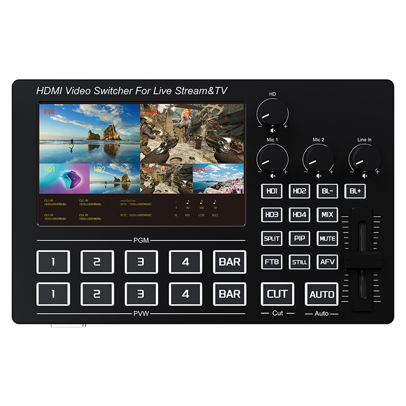Gaming Console With - 1080P 4-Kanal HDMI Live-Streaming Video-Mischer Switch
