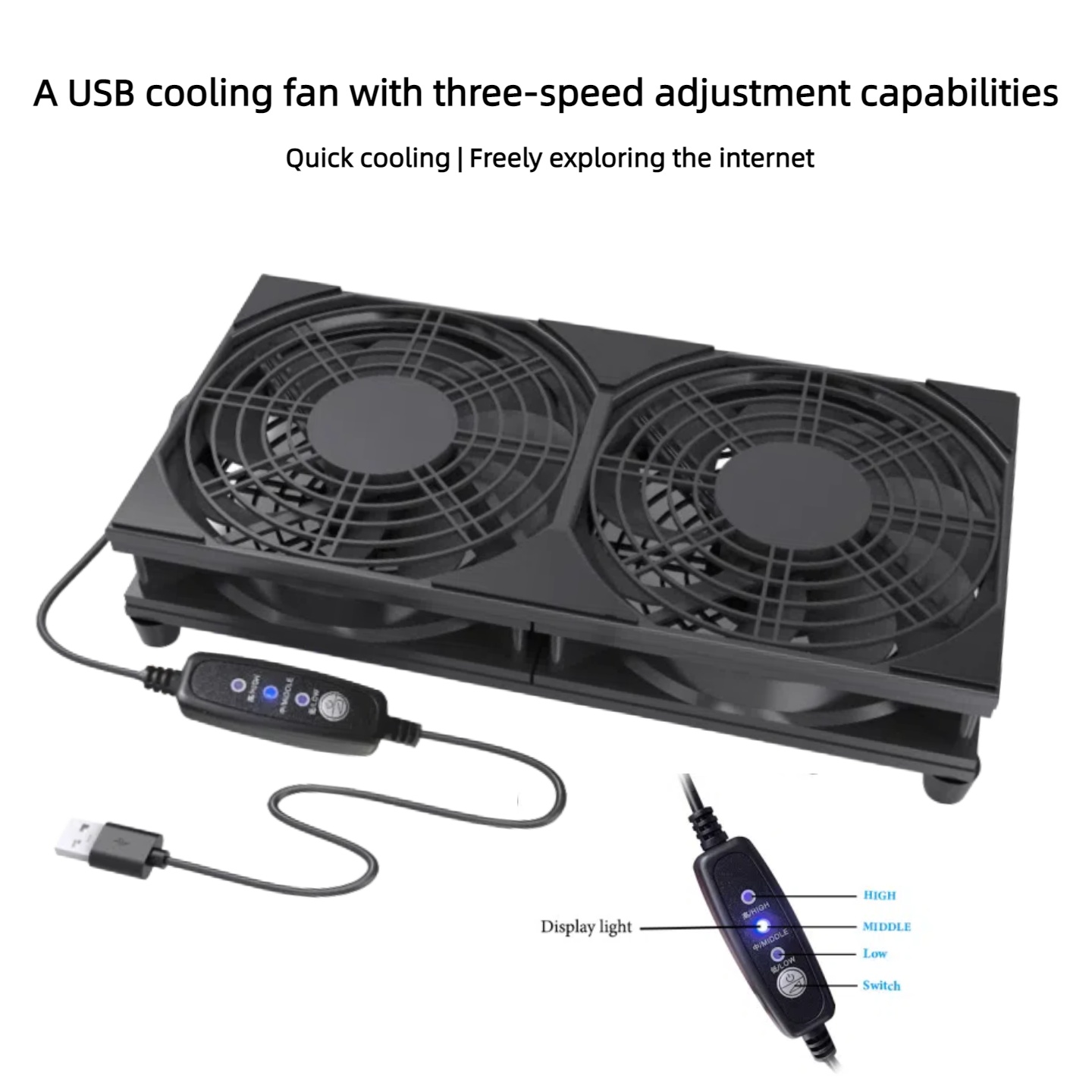 Dualer USB-Lüfter mit 3-Stufen – Gaming Console With Bewertung und Preis