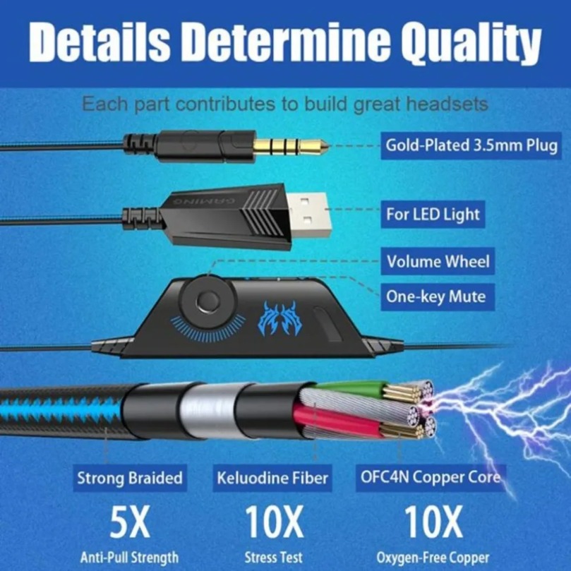 Gaming-Headset, tiefer Bass, S – Gaming Headset Wired Bewertung und Preis
